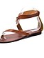 cheap Sandals-Women&#039;s Sandals Spring &amp; Summer Flat Heel Round Toe Daily PU Brown / Black