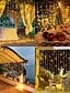 baratos Mangueiras de LED-luzes de cortina LED decoração à prova d &#039;água ao ar livre LED pátio janela festa jardim de casamento quarto luzes de corda ao ar livre para férias de decoração de casa de mangueira 2x2m