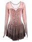 cheap Ice Skating-Figure Skating Dress Women&#039;s Girls&#039; Ice Skating Dress Outfits Dark Red Dusty Rose Sky Blue Mesh Spandex Halo Dyeing Competition High Elasticity Skating Wear Handmade Ice Skating Figure Skating