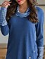 cheap T-Shirts-Women&#039;s Striped Blouse Daily Wine / Blue / Brown / Gray