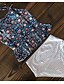 economico Tankini-Per donna All&#039;americana Essenziale Tankini Costume da bagno Peplo Con stampe Fantasia floreale Costumi da bagno Costumi da bagno Blu