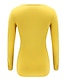 baratos T-shirts-Mulheres Camiseta Sólido Delgado Blusas Preto Azul Amarelo