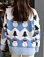 cheap Sweaters-Women&#039;s Geometric Pullover Long Sleeve Sweater Cardigans Round Blue Blushing Pink Khaki