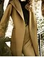 preiswerte Damenmäntel und Trenchcoats-Damen Mantel Herbst Winter Alltag Lang Mantel Normale Passform Jacken Langarm Solide Grau Kamel Schwarz