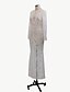 cheap Maxi Dresses-Women&#039;s Maxi White Dress Sheath Floral Deep V S M Slim / Lace