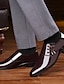 abordables Zapatos de hombre-Hombre Oxfords Los zapatos de cuero Al aire libre Goma Microfibra Negro Marrón Otoño