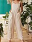 cheap Women&#039;s Jumpsuits-Women&#039;s Red Beige Gray Romper Solid Colored