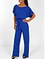 cheap Jumpsuits &amp; Rompers-Women&#039;s Basic Streetwear Black Blue Red Romper Solid Colored Patchwork