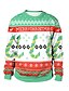 baratos Christmas Sweater-Mulheres Moletom Arco-Íris Imprimir Bloco de cor Diário Final de semana Outras estampas Ativo Natal Moletons Moletons Solto Arco-íris