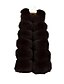 cheap Furs &amp; Leathers-Women&#039;s Faux Fur Coat Daily Fall Winter Long Coat Regular Fit Elegant &amp; Luxurious Jacket Sleeveless Solid Colored Army Green Khaki
