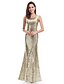 cheap Maxi Dresses-Sheath / Column Evening Gown Beautiful Back Dress Party Wear Formal Evening Floor Length Sleeveless Scoop Neck Sequined with Sequin 2024