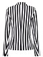 cheap Jackets-Women&#039;s Blazer, Striped Notch Lapel Polyester White
