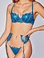 cheap At Home-Women&#039;s Matching Bralettes Sexy Bodies Suits Garter Lace Bed Valentine Polyester Solid Colored Sexy Uniforms Spring, Fall, Winter, Summer V Neck Buckle / 3 Pieces / Super Sexy