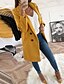 cheap Down&amp; Parkas-Women&#039;s Fall &amp; Winter Coat Long Solid Colored Daily Basic Faux Fur Black Blue Red Yellow S M L XL