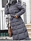 preiswerte Women&#039;s Coats &amp; Jackets-Damen Gefüttert Mantel Normale Passform Jacken Solide Armeegrün Grau Weiß