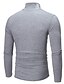 cheap Men&#039;s Tees &amp; Tank Tops-Men&#039;s T shirt Tee Turtleneck shirt Long Sleeve Shirt Rolled collar Plain Street Long Sleeve Clothing Apparel Vintage Essential