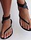 billige Sandals-Dame Sandaler Vår sommer Flat hæl Rund Tå Daglig PU Brun / Svart