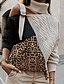 abordables Jerséis-Mujer Leopardo / Bloques Manga Larga Pullover Jersey de punto, Cuello Alto Beige S / M / L