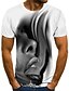 cheap Tank Tops-Men&#039;s T shirt Graphic Round Neck Daily Going out Short Sleeve Print Tops Streetwear Punk &amp; Gothic Light gray / Summer