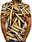 cheap Tank Tops-Men&#039;s T shirt Shirt Graphic Machine Round Neck Plus Size Daily Short Sleeve Print Tops Basic Gold / Summer