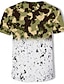 cheap Men&#039;s Socks-Men&#039;s T shirt 3D Camo / Camouflage Plus Size Print Short Sleeve Daily Tops Basic Army Green