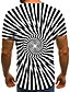 billige Tank Tops-Herre T-shirt Skjorte 3D Plusstørrelser Trykt mønster Kortærmet Daglig Toppe Basale Rund hals Hvid
