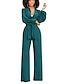 cheap Jumpsuits &amp; Rompers-Women&#039;s Shirt Collar Slim Jumpsuit Solid Colored