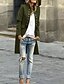 cheap Coats &amp; Trench Coats-Women&#039;s Stand Collar Fall &amp; Winter Coat Long Solid Colored Daily Yellow Army Green S M L