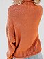 cheap Sweaters-Women&#039;s Solid Colored Long Sleeve Pullover Sweater Jumper, Stand Orange / Light Green / Beige S / M / L