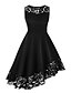 cheap High Low Dresses-Women&#039;s Asymmetrical A Line Dress - Sleeveless Solid Colored Elegant Wine Black Green Navy Blue XL XXL XXXL XXXXL XXXXXL