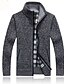 baratos Men&#039;s Sweaters &amp; Cardigans-Homens Unisexo Suéter Carregam Bloco de cor Tricotado Robusto Manga Longa Normal Casacos de malha Outono Inverno Decote V Azul Preto Vinho