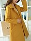 cheap Coats &amp; Trench Coats-Women&#039;s Coat Daily Long Coat Regular Fit Jacket Long Sleeve Purple Yellow Fuchsia