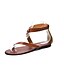 cheap Sandals-Women&#039;s Sandals Spring &amp; Summer Flat Heel Round Toe Daily PU Brown / Black
