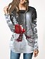 economico T-shirts-Per donna T-shirt Pop art Manica lunga Top Blu Viola Rosso