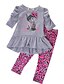 cheap Girls&#039; Clothing Sets-Kids Girls&#039; Clothing Set Long Sleeve Gray Print Basic