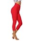abordables Sport Athlétisme-Femme Taille haute Pantalon de yoga Fesses plissées Lifting des fesses plissées Jambières Capri Contrôle du Ventre Lifting des fesses Séchage rapide Noir Rouge Rose Aptitude Exercice Physique / Hiver