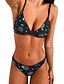 cheap Bikini-Women&#039;s Swimwear Tankini Asian Size Swimsuit Print Color Block Black Halter Bathing Suits Sporty Basic