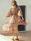 cheap Boho Dresses-Women&#039;s Chiffon Dress - Floral Blushing Pink S M L XL