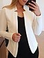 cheap Jackets-Women&#039;s Stand Collar Jacket Long Solid Colored Daily White Black Red Yellow S M L XL