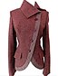 cheap Jackets-Women&#039;s Solid Colored Jacket Regular Daily Long Sleeve Polyester Coat Tops Blue