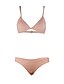 cheap Bikini-Women&#039;s Triangle Basic Bikini Swimsuit Backless Solid Colored Swimwear Bathing Suits Purple Red Blushing Pink Army Green