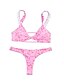 cheap Bikini-Women&#039;s Basic Blushing Pink Bandeau Cheeky High Waist Bikini Swimwear Swimsuit - Geometric Solid Colored Lace up Print S M L Blushing Pink
