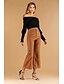 cheap Bottoms-Women&#039;s Street chic Loose Wide Leg Pants - Solid Colored Khaki S / M / L