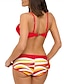 cheap Tankini-Women&#039;s Tankini Swimsuit Halter Swimwear Bathing Suits Blue Red Yellow