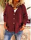 cheap Cardigans-Women&#039;s Solid Colored Cardigan Long Sleeve Sweater Cardigans V Neck Black Purple Wine