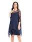 abordables Best Selling Dresses-Mujer Vestido de cambio Mini vestido - Manga Larga Negro Azul Piscina Wine S M L XL XXL 3XL 4XL 5XL