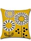 abordables Oreillers-lot de 9 taie d&#039;oreiller en faux lin, coussin d&#039;extérieur de mode de mariage géométrique floral coussin d&#039;extérieur pour canapé canapé-lit chaise jaune