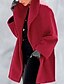 cheap Coats &amp; Trench Coats-Women&#039;s Coat Fall Winter Casual Daily Valentine&#039;s Day Long Coat Windproof Warm Regular Fit Chic &amp; Modern Casual Jacket Long Sleeve Classic Solid Colored Purple Black Gray