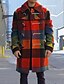 cheap Men&#039;s Christmas Outerwear-Men&#039;s Winter Coat Long Solid Colored Daily Basic Black &amp; Red Long Sleeve Red US32 / UK32 / EU40 US34 / UK34 / EU42 US36 / UK36 / EU44 / Slim