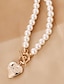 cheap Necklaces-1pc Pendant Necklace Lockets Necklace Women&#039;s Street Gift Birthday Party Retro Imitation Pearl Alloy Heart / Pearl Necklace